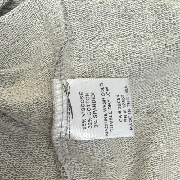 Dolan T-Shirt Anthropolgie Port Maria Gray Floral Embroidered Sweatshirt Dress M - Picture 12 of 12